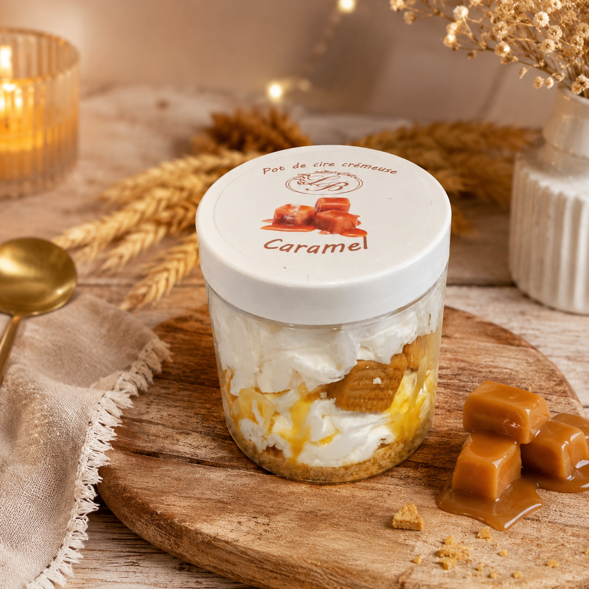 Pot de cire parfumée crémeuse