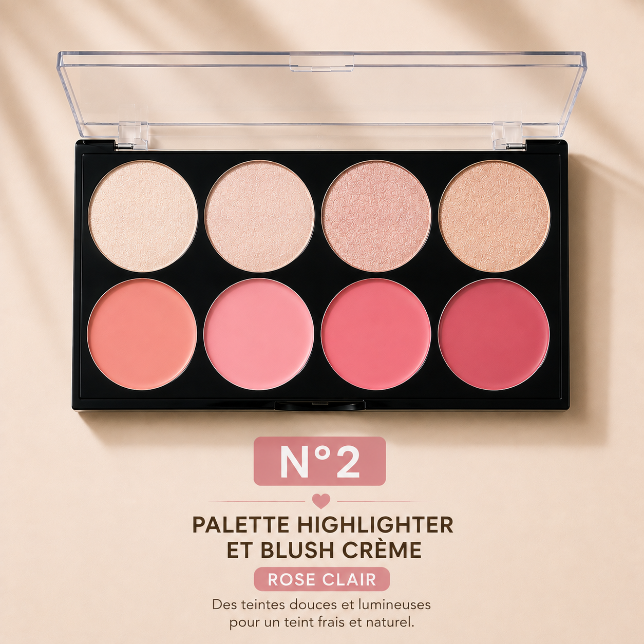 Palette Teint Highlight et Blush Crème