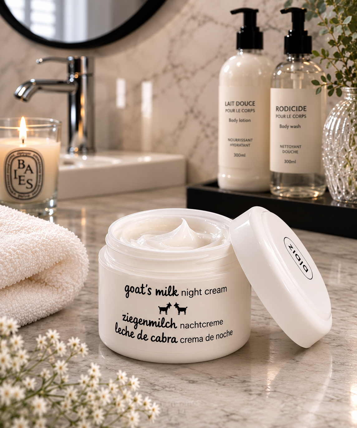 Crème de Nuit Anti-Âge au Lait de Chèvre