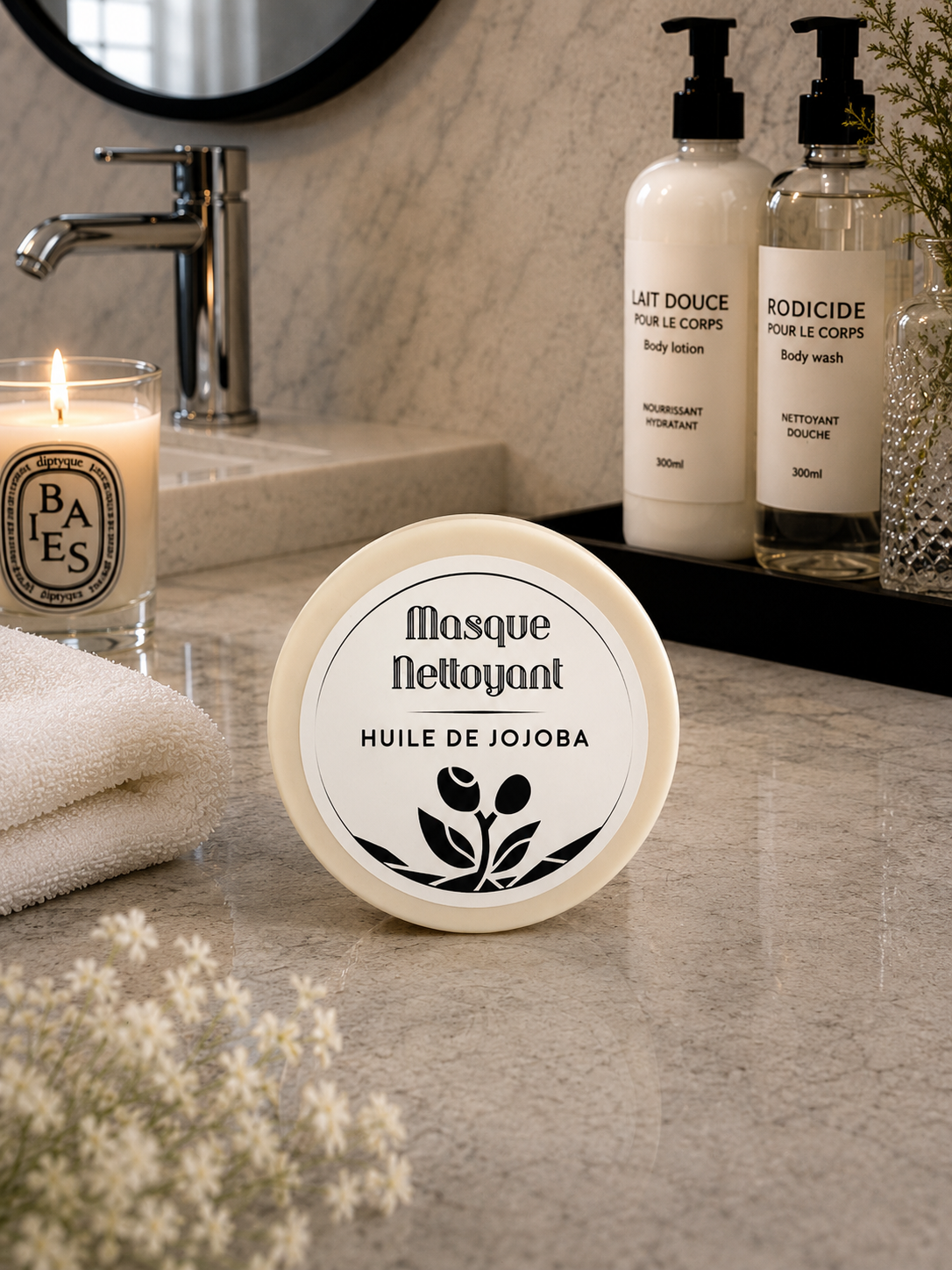 savon masque à l'huile de jojoba