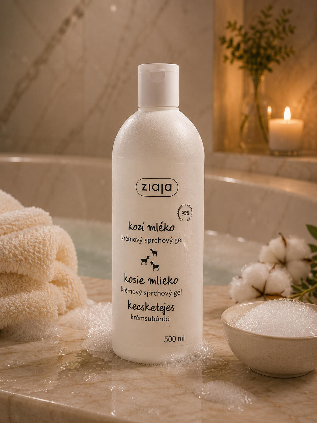 Crème de Douche Hydratante au Lait de Chèvre