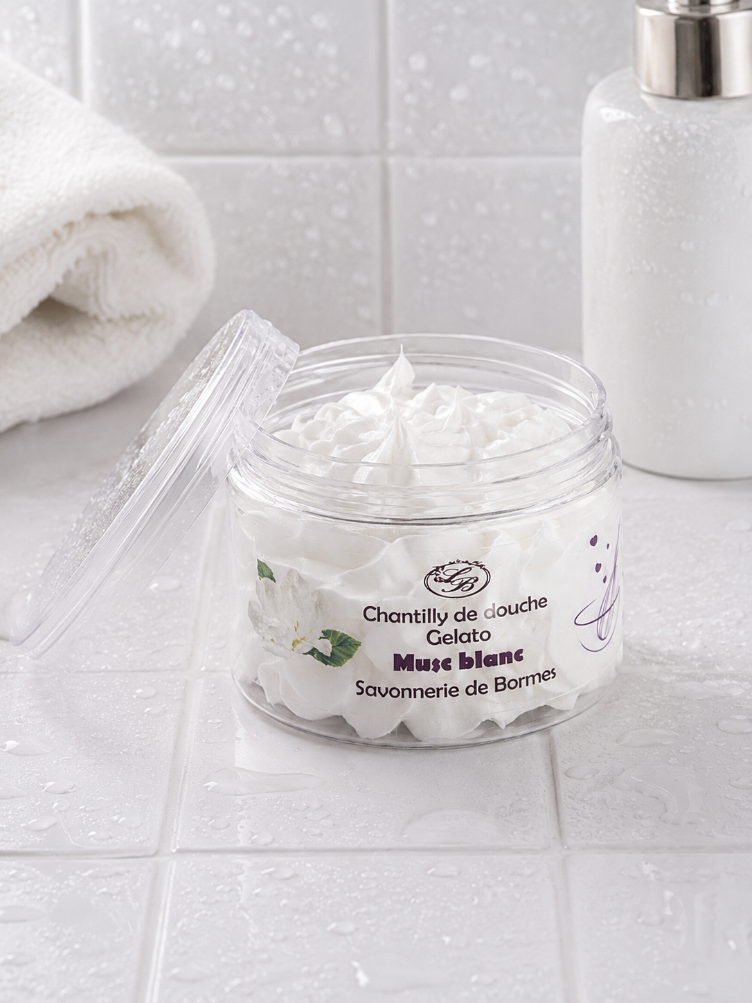 Chantilly de douche et bain Musc blanc artisanal