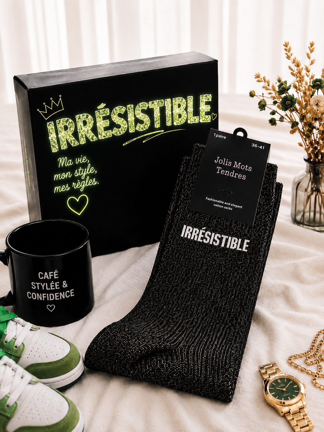 Chaussettes à message