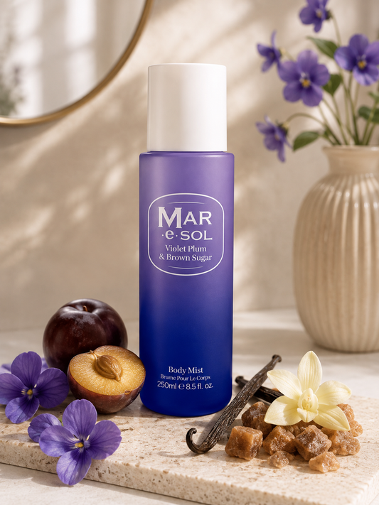 Brume Mar e Sol Violette, Sucre Brun, Vanille boisée