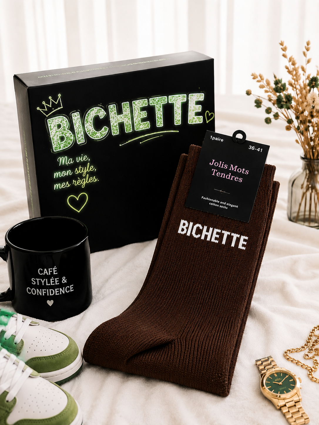 Chaussettes à message
