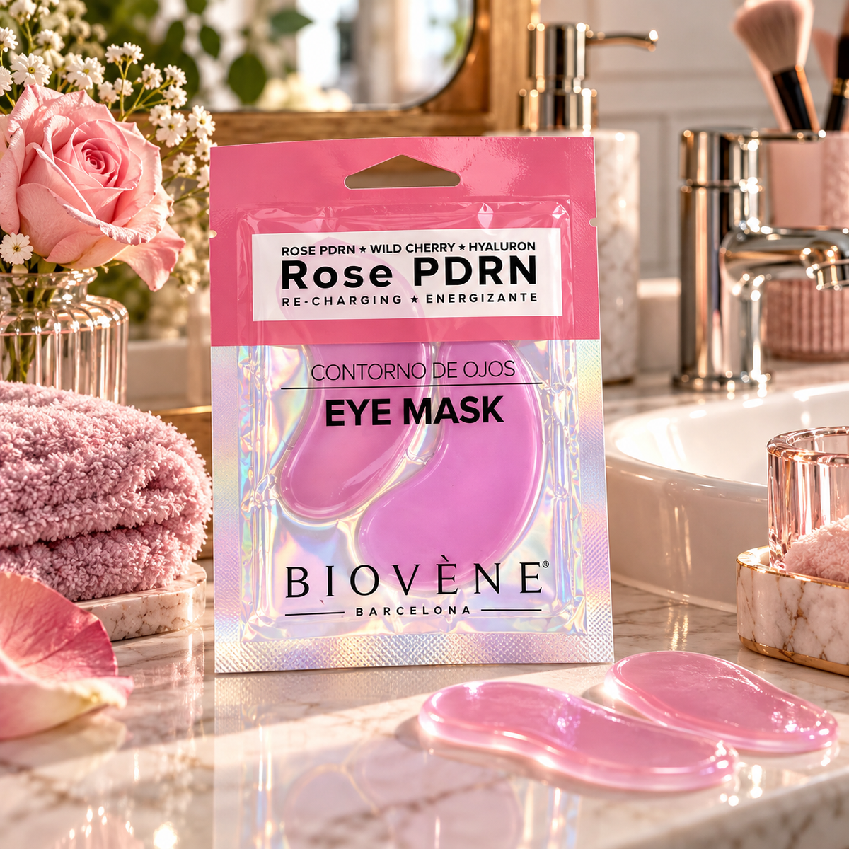 Patchs contour des yeux Rose PDRN Eye Mask – Biovène Barcelona