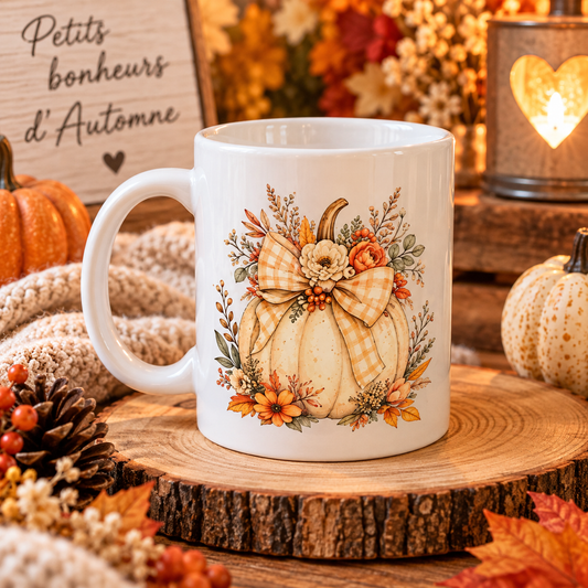 Mug Citrouille Fleurie