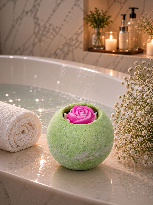 Boule effervescente 180g Thé rose