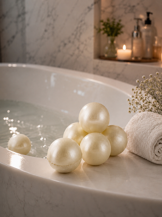 Lot de deux perle de bain parfum coco