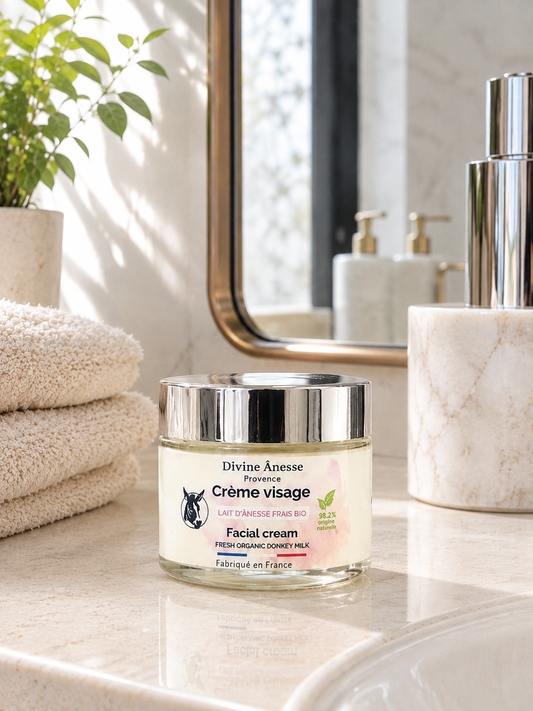Crème visage au lait d'ânesse Frais et biologique