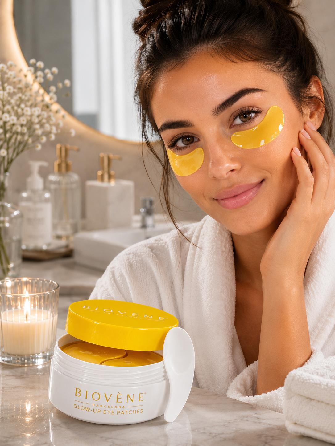 Patchs hydrogel illuminateurs pour le contour des yeux Caféine & Lemon - Biovene