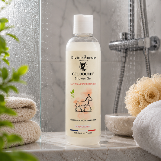 Gel douche au lait d'ânesse frais et biologique