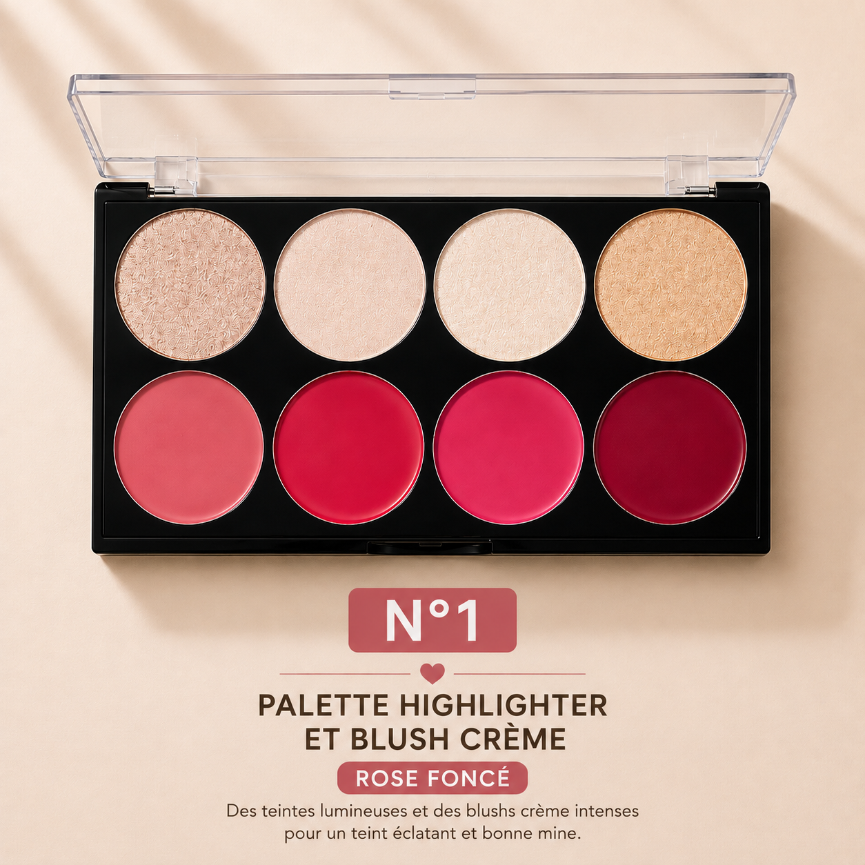 Palette Teint Highlight et Blush Crème
