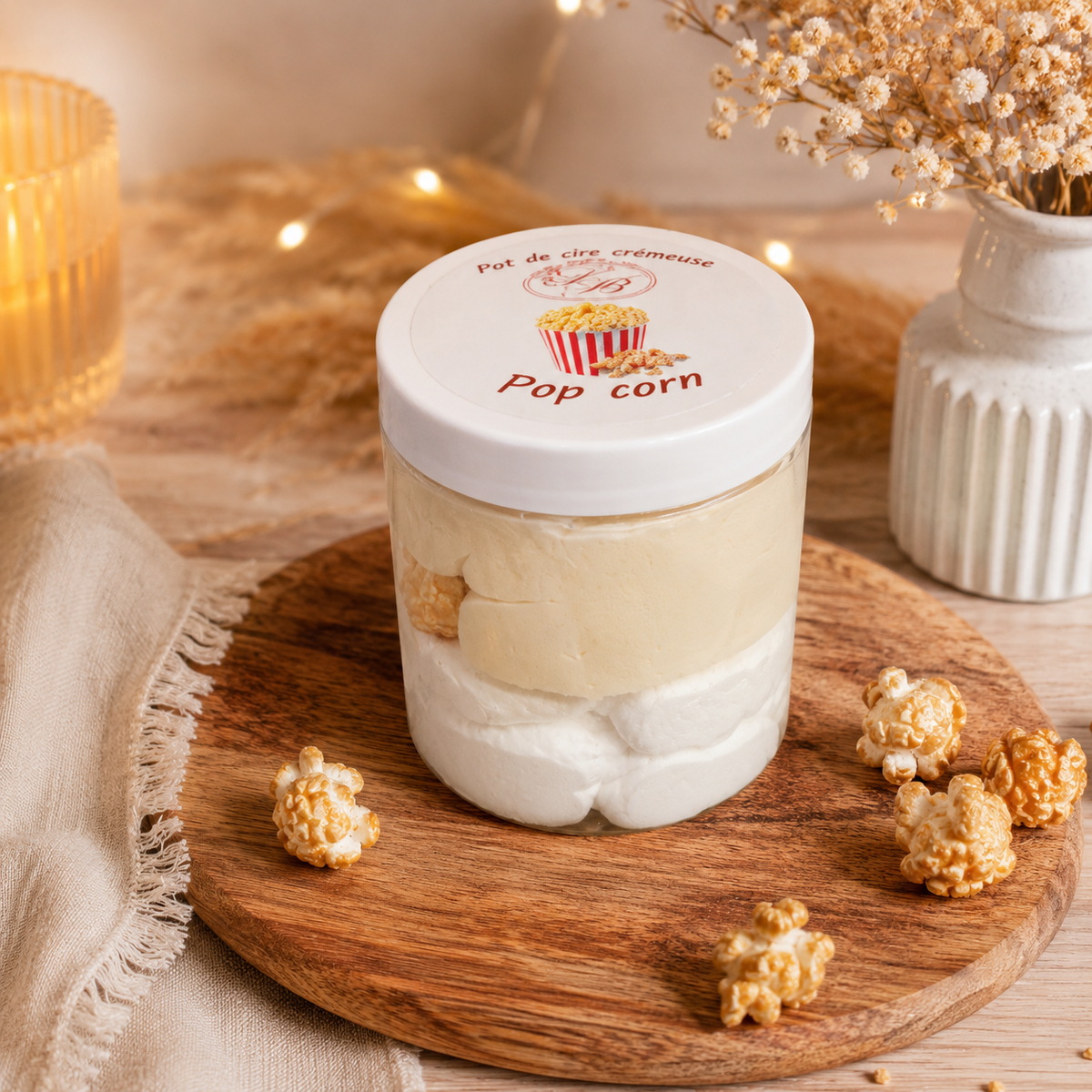 Pot de cire parfumée crémeuse