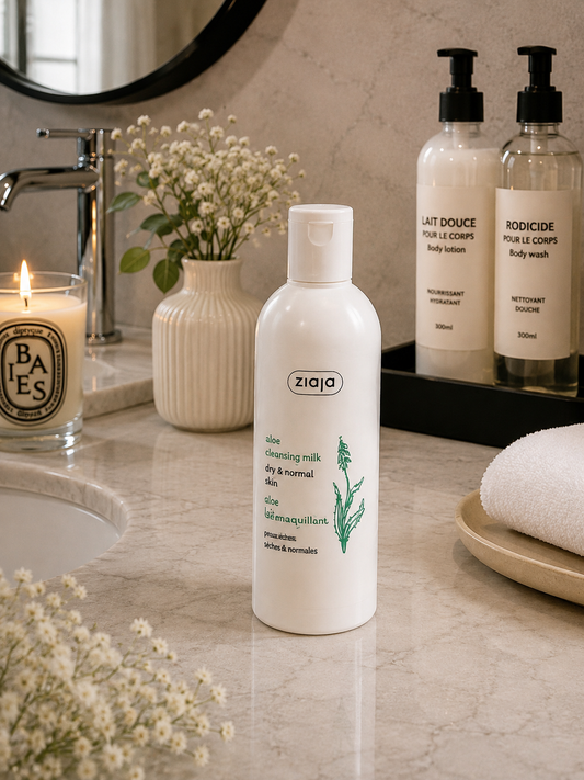 Lait Nettoyant pour Peau Sèche à l'Aloe Vera