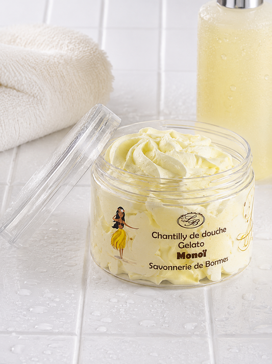 Chantilly de douche et bain 100 g Monoï artisanal