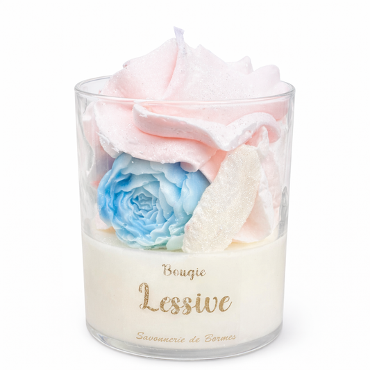 Bougie pâtissière JOUR DE LESSIVE ARTISANALE