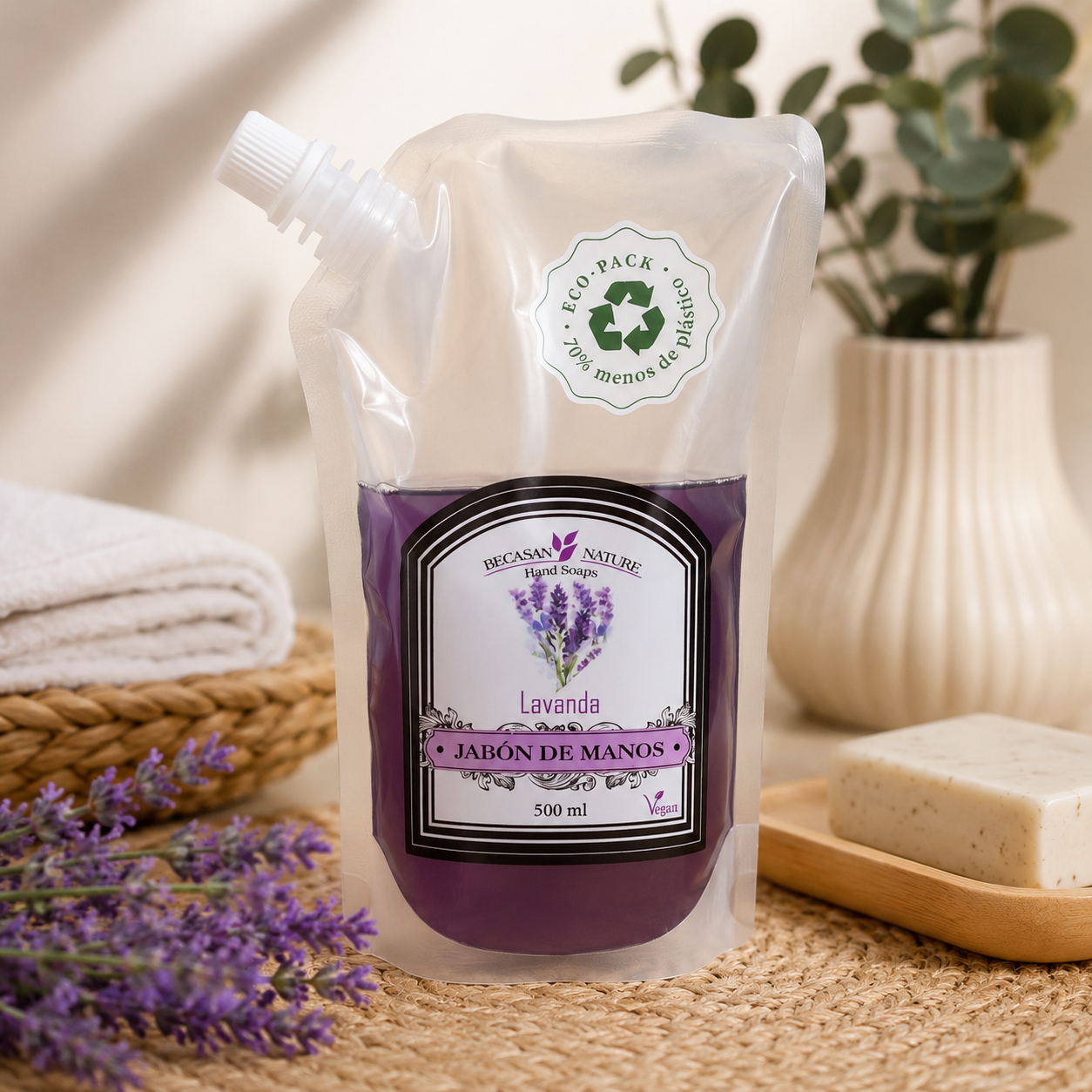 Savon Mains Bacasan Nature Aloe Vera Orchidée & Lavande