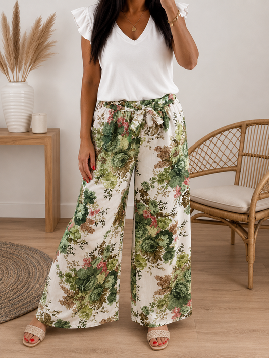 Pantalon imprimé fleuri