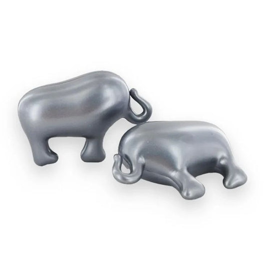Lot de deux perle de bain elephant gris parfum coco
